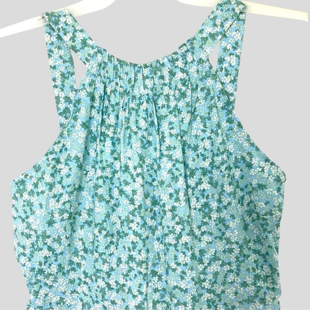 ZARA‎ Women's Wide Leg Jumpsuit Sz. M Ditsy Floral Wide Straps Pockets - Picture 4 of 8